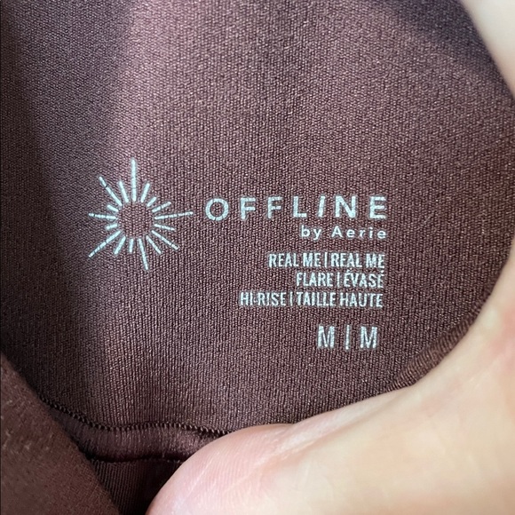 Offline by Aerie Real Me Flare Hi-Rise Chocolate Leggings Size Medium - Picture 4 of 12